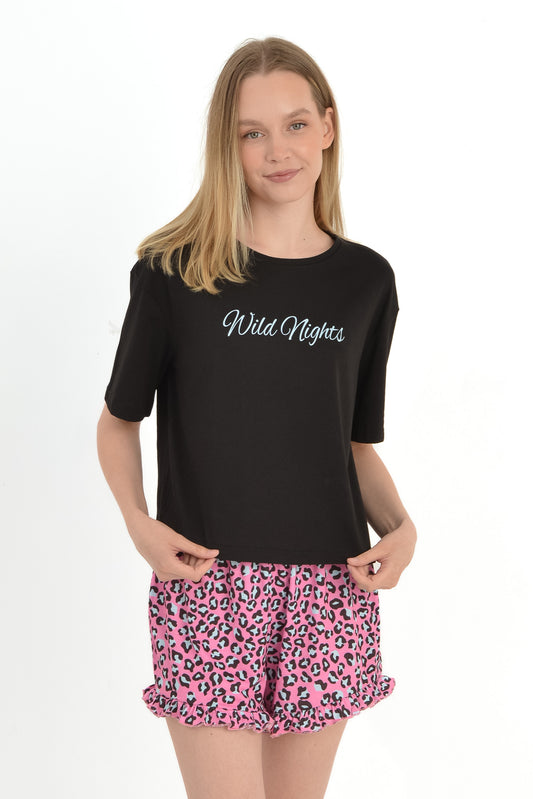 Wild Nights (Black) Kadın Pijama Takımı