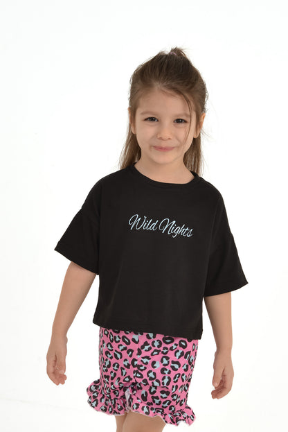 Wild Nights (Black) Çocuk Pijama Takımı