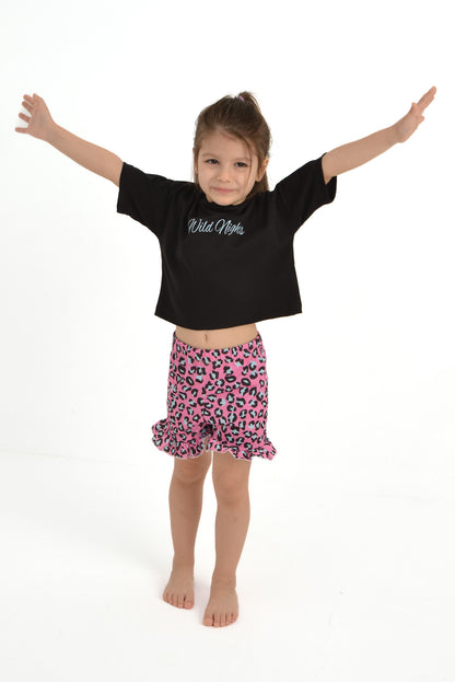 Wild Nights (Black) Çocuk Pijama Takımı