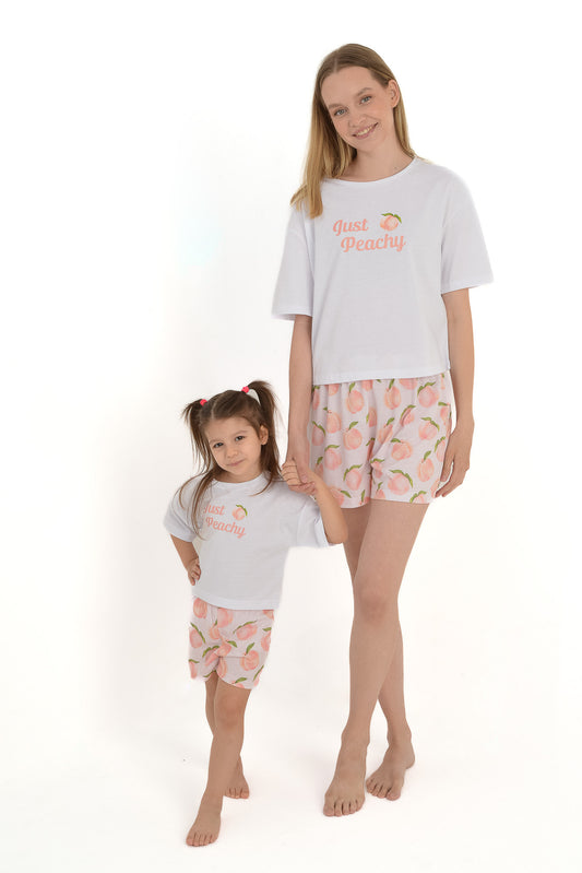 Just Peachy Anne & Çocuk Pijama Takımı