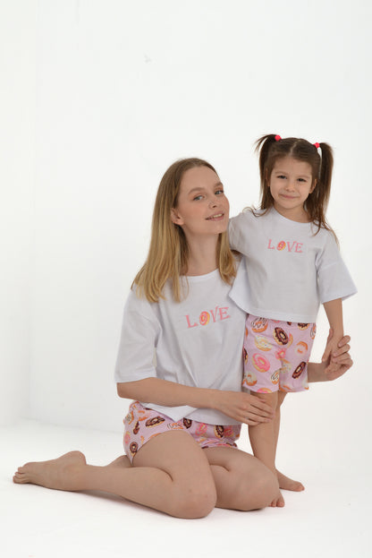 Donut Love Anne & Çocuk Pijama Takımı