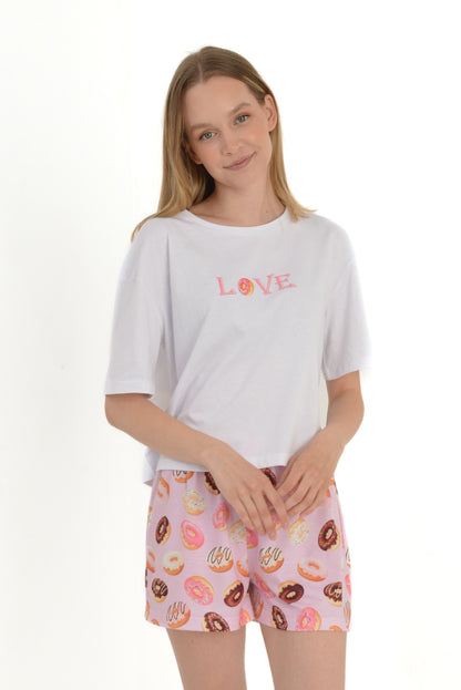 Donut Love Kadın Pijama Takımı