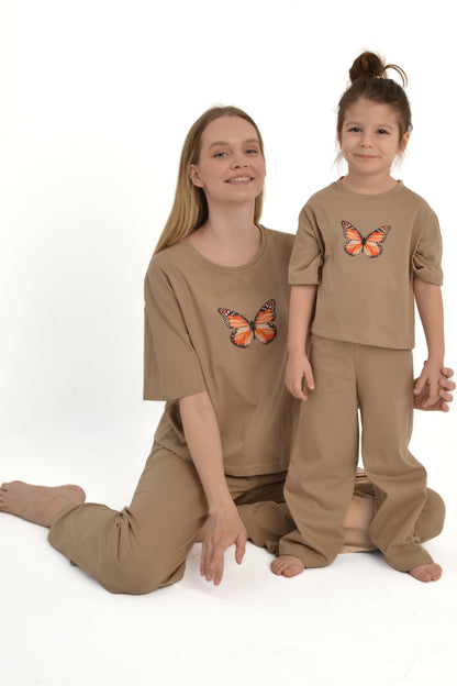 Butterfly Anne & Çocuk Pijama Takımı